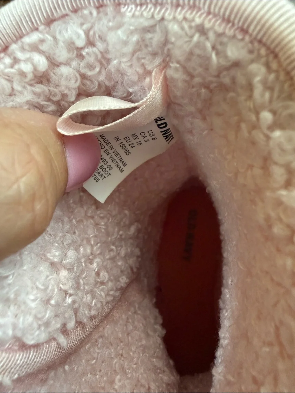 Old Navy pink duck boots snow boots size toddler  8